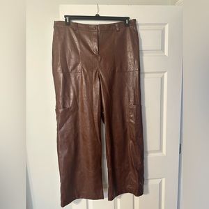 Fashion to Figure brown leather pants. Size 18